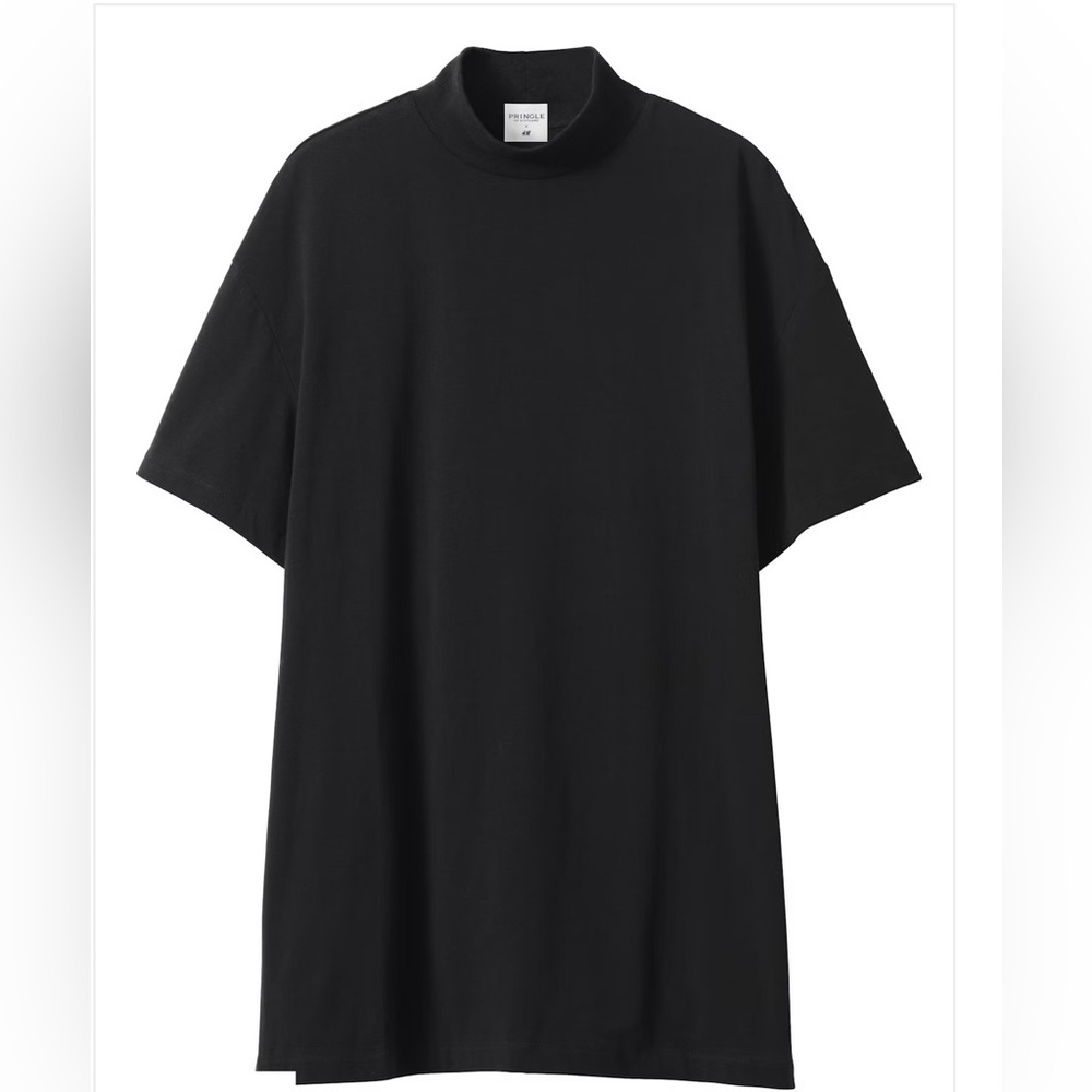 (2 For $25)(NWT) Pringle of Scotland x H&M Black Mock Neck Long T-Shirt. Size XS
